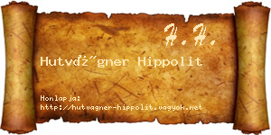 Hutvágner Hippolit névjegykártya
